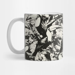 Jungle Toucan Tropical Elegant Pattern Mug